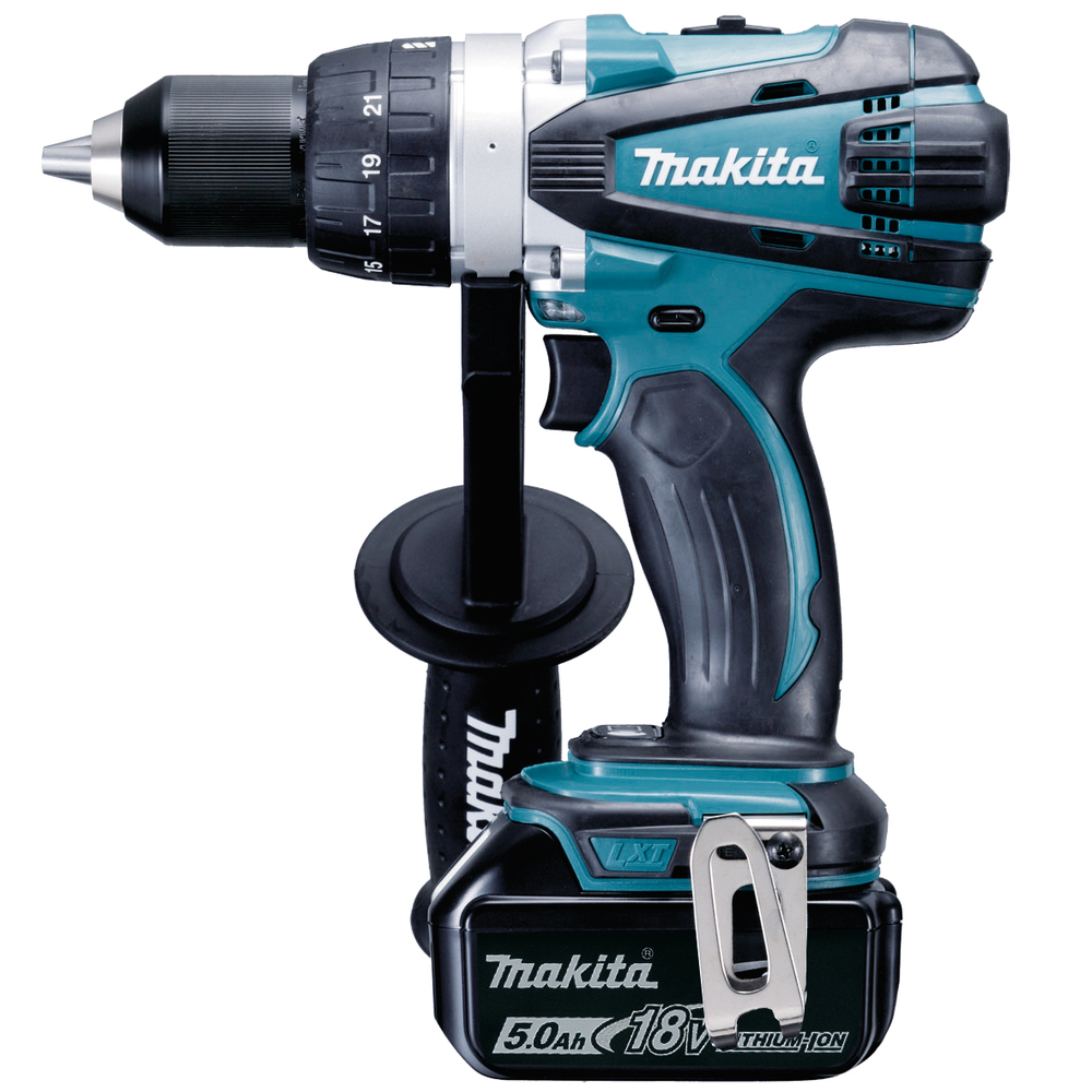 Akku-Bohrschrauber DDF458RTJ 18V/5Ah 13mm,0-2000Umin, 2Akkus, Ladeger.,Koffer