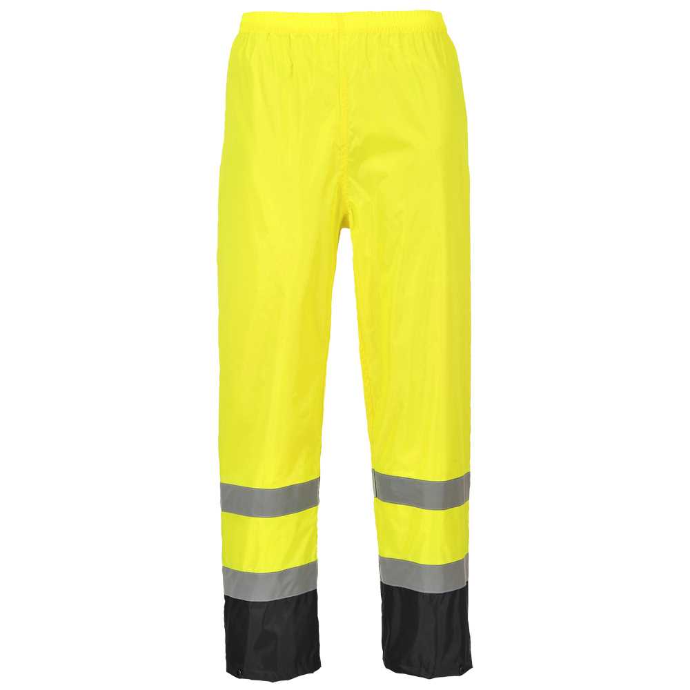 Regenhose Warnschutz 2-färbig, EN 20471Kl.1,EN 343 3.1, Größe: S, Farbe: gelb/schwarz