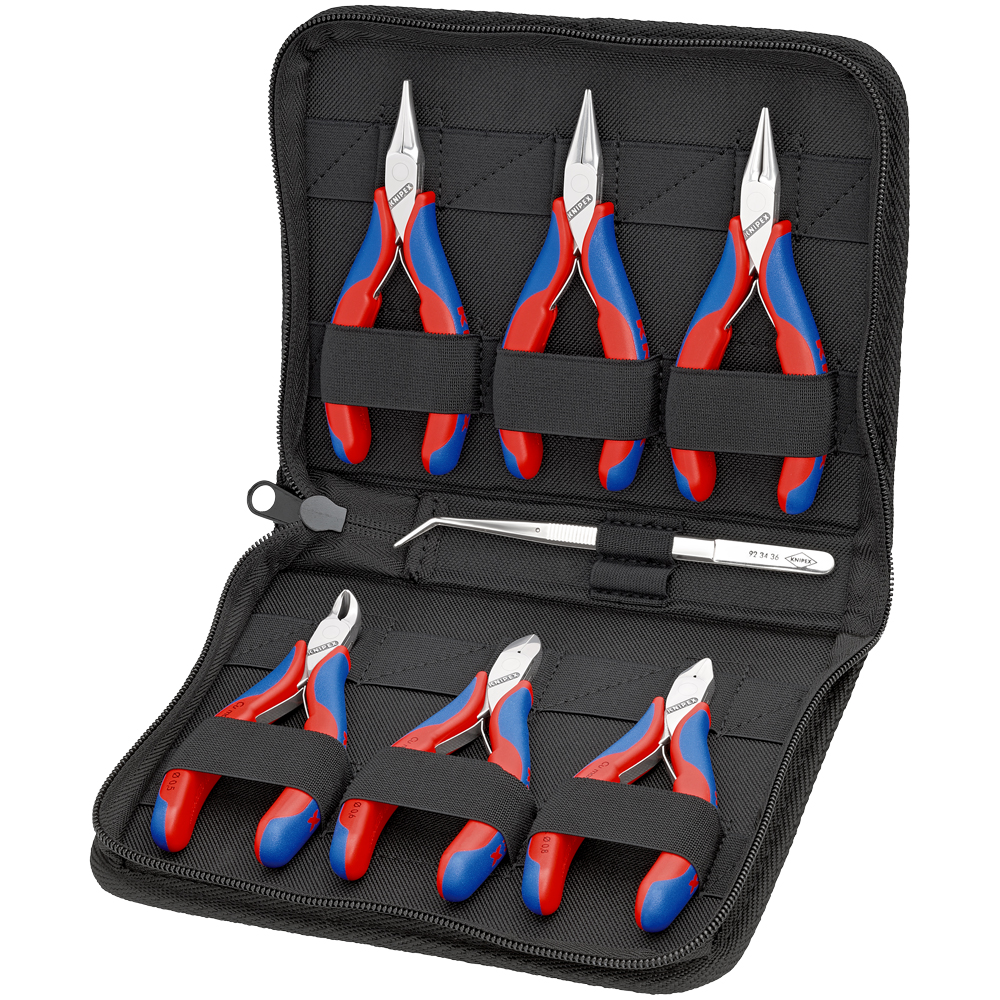 KNIPEX Elektronikzangen-Set 7-teilig für Arbeiten an elektronischen Bauteilen