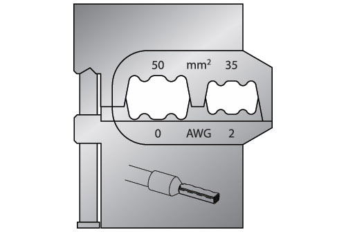 Modul-Einsatz für Aderendhülsen 50/35mm 8140-08