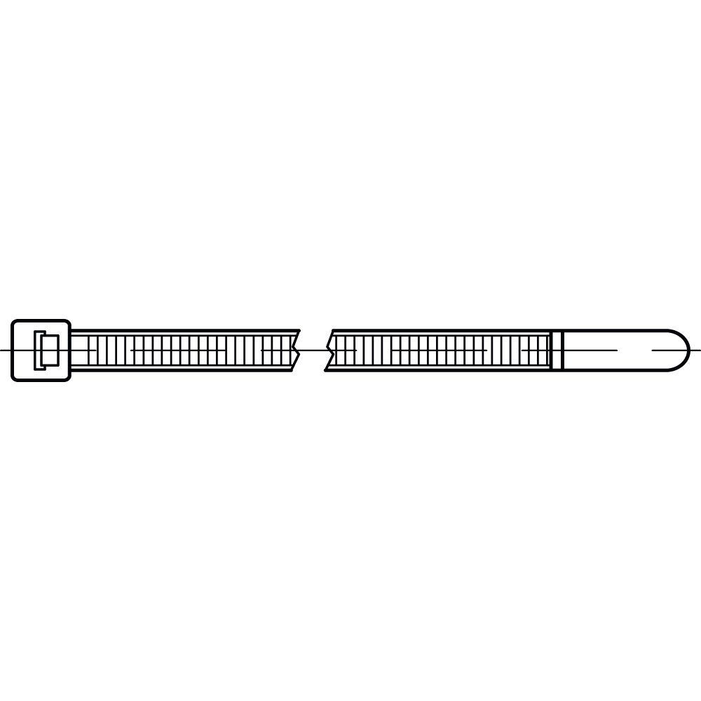 Kabelbinder PA 6.6, Kunststoff natur, Dimension: 2,5mm, Länge: 100mm
