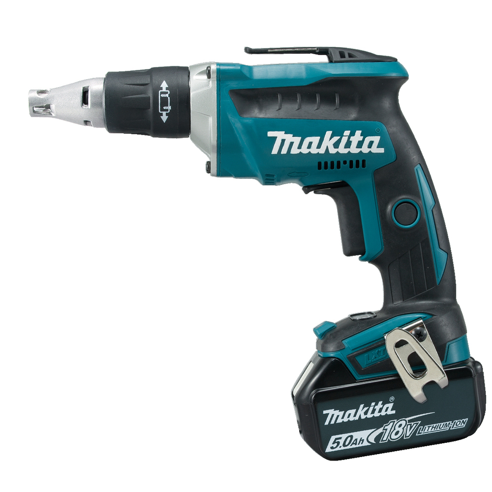 Akku-Schrauber DFS452RTJ,18V f.Trocken- bauschr. 4mm 2xAkku 5Ah,Ladeg.,Koffer
