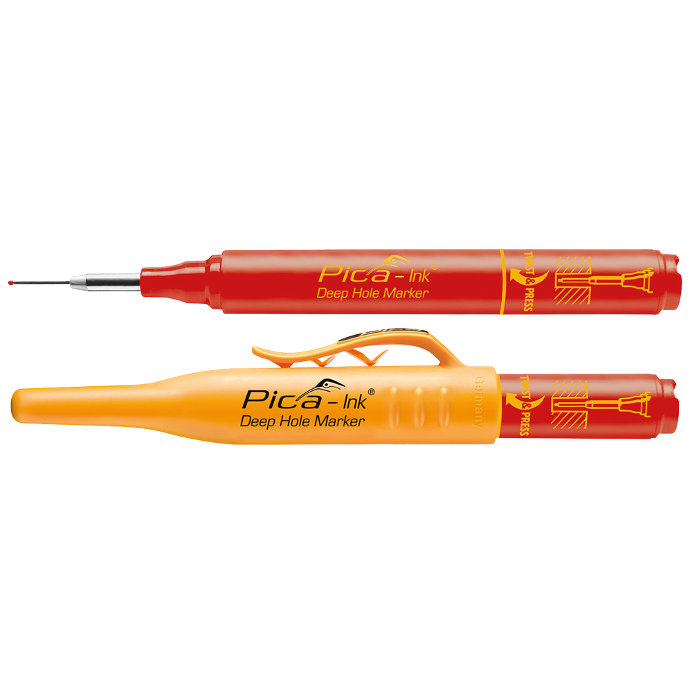 Tiefloch-Markierstift 1,5mm Strichbreite Teleskopspitze, wasserfest