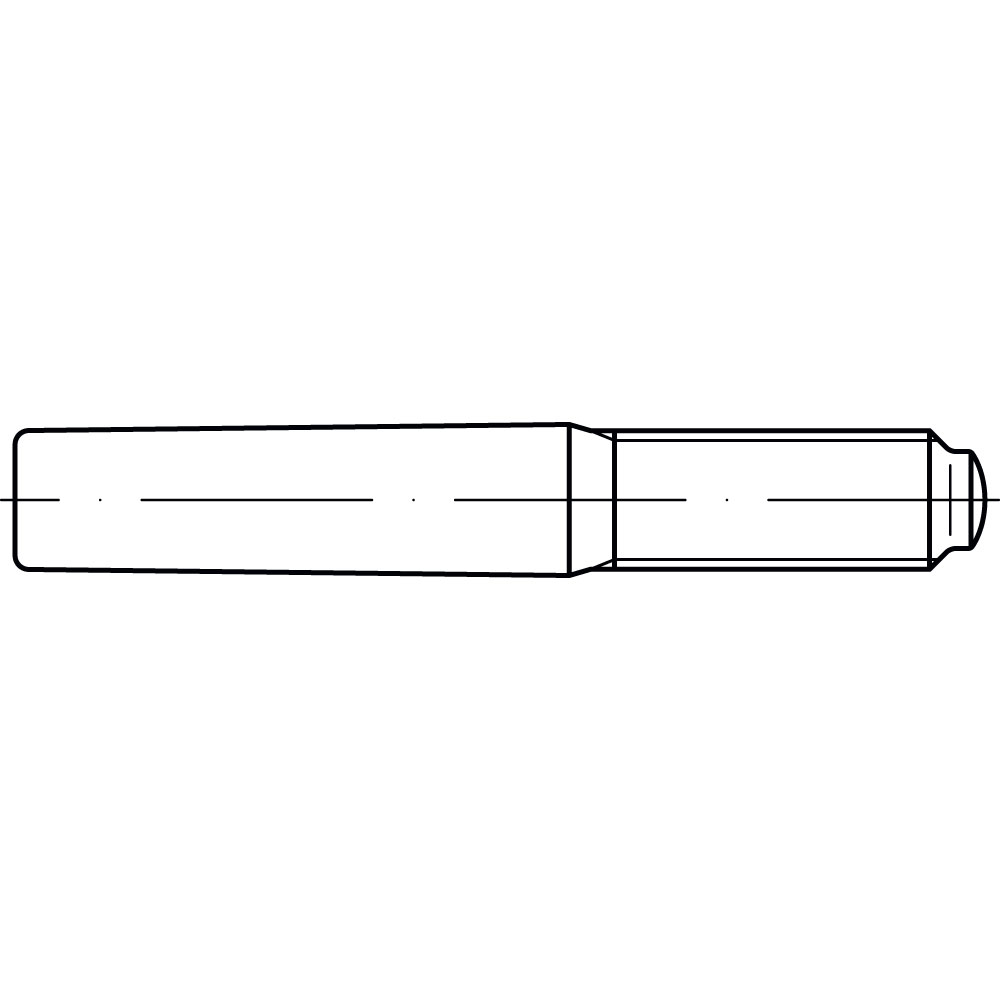 Kegelstifte ISO 8737 ST M. GEWINDEZAPFEN BLANK UNVEREDELT
