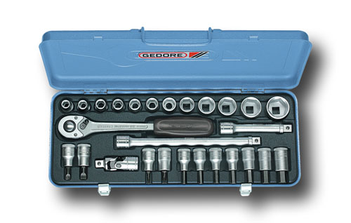 Steckschlüssel-Satz 1/2" 27-tlg 6-kant 10-30 mm, 19 IMU-10