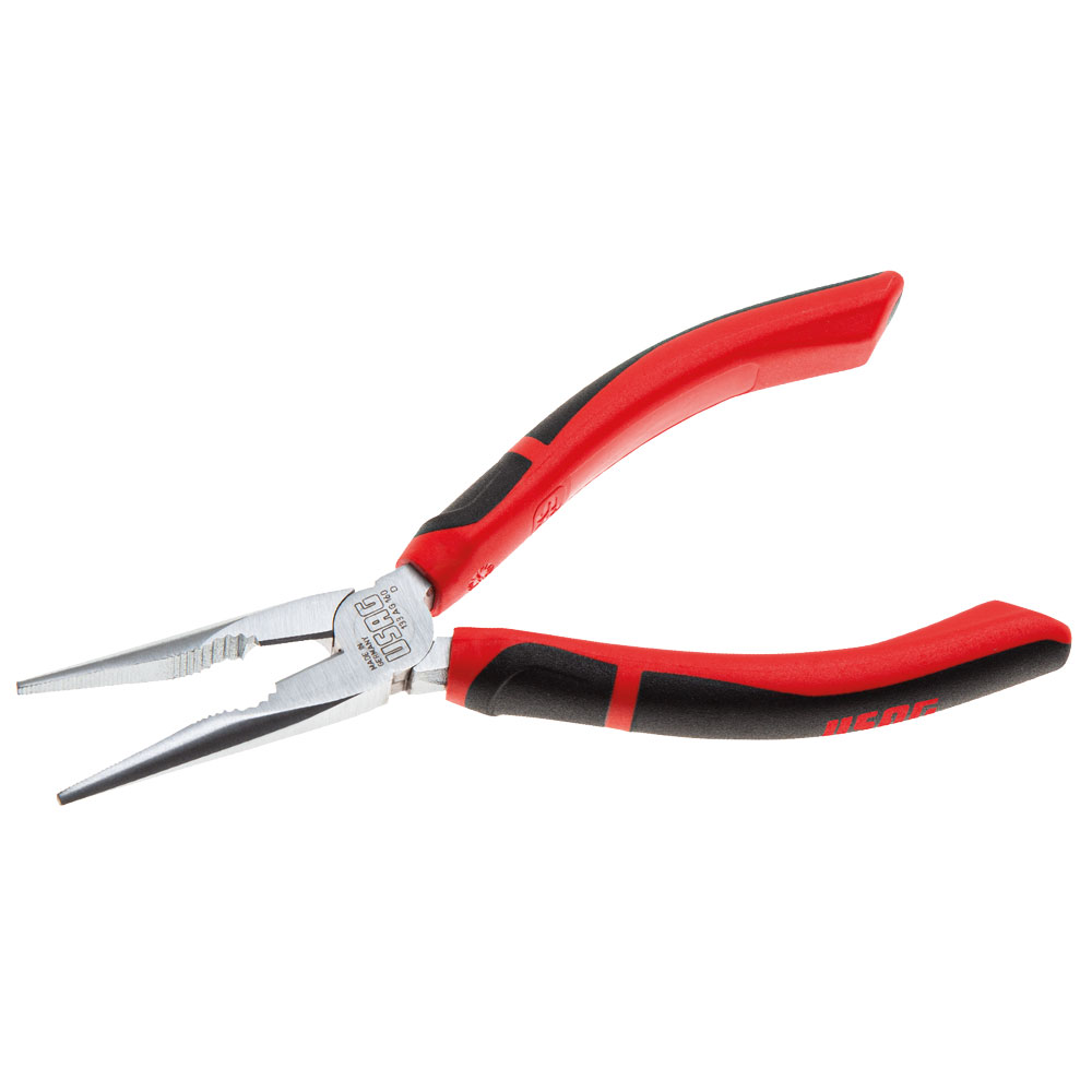 Langbeck-Halbrund-Spitzzange U133 CX 160 Vanadium-USAG-Extra,gerade
