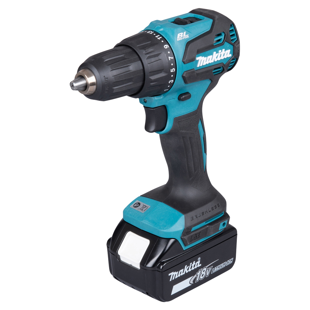 Akku-Schlagbohrm. MAKITA DHP490SFJ 18V inkl. 2x3Ah Akku, Ladegerät u. Koffer