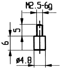 Messeinsatz Modell 1 für alle Messuhren mit Innengewinde M2,5