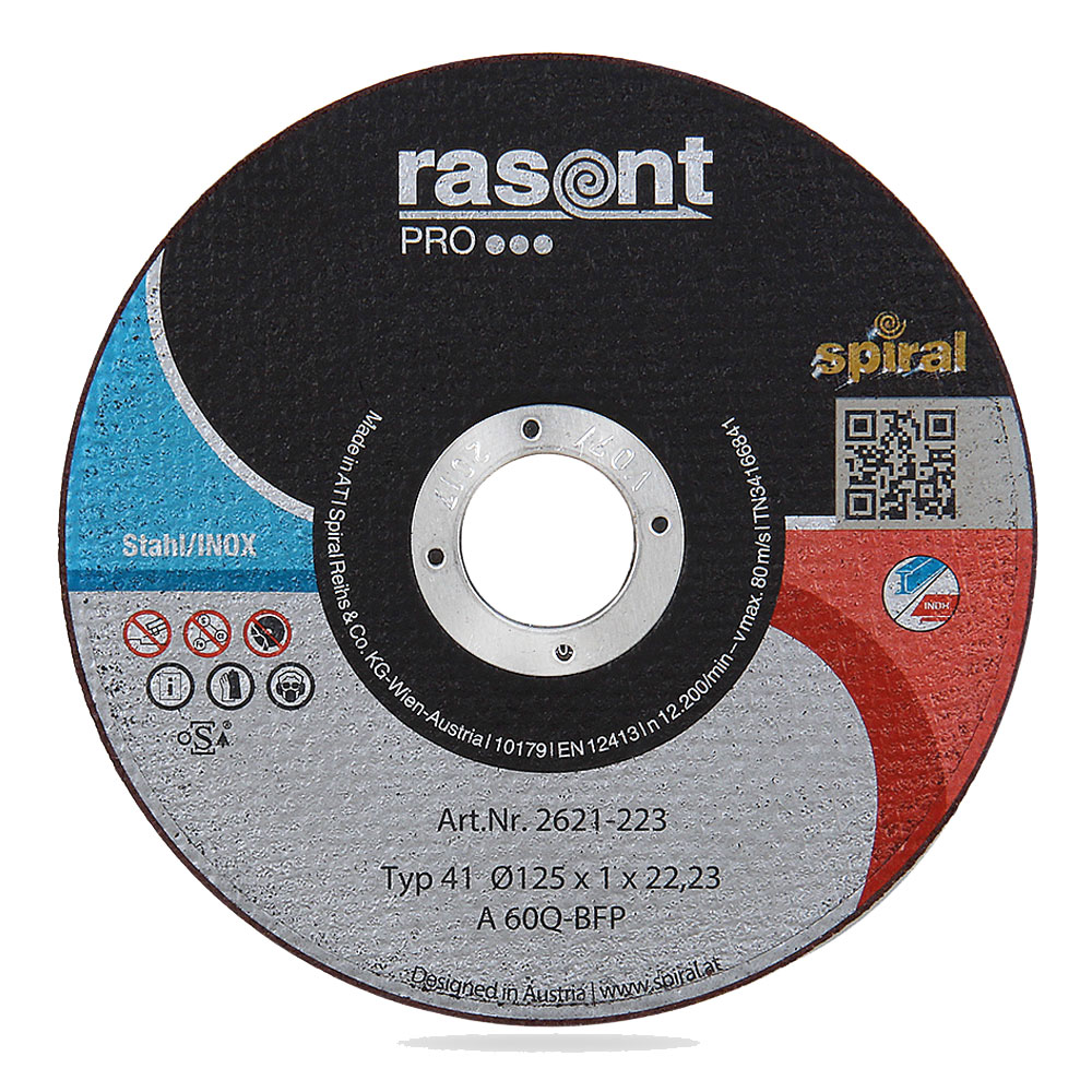 100x Trennscheibe UniPro RASANT 125x1mm A60R-BFP,für Stahl/Inox,extra dünn