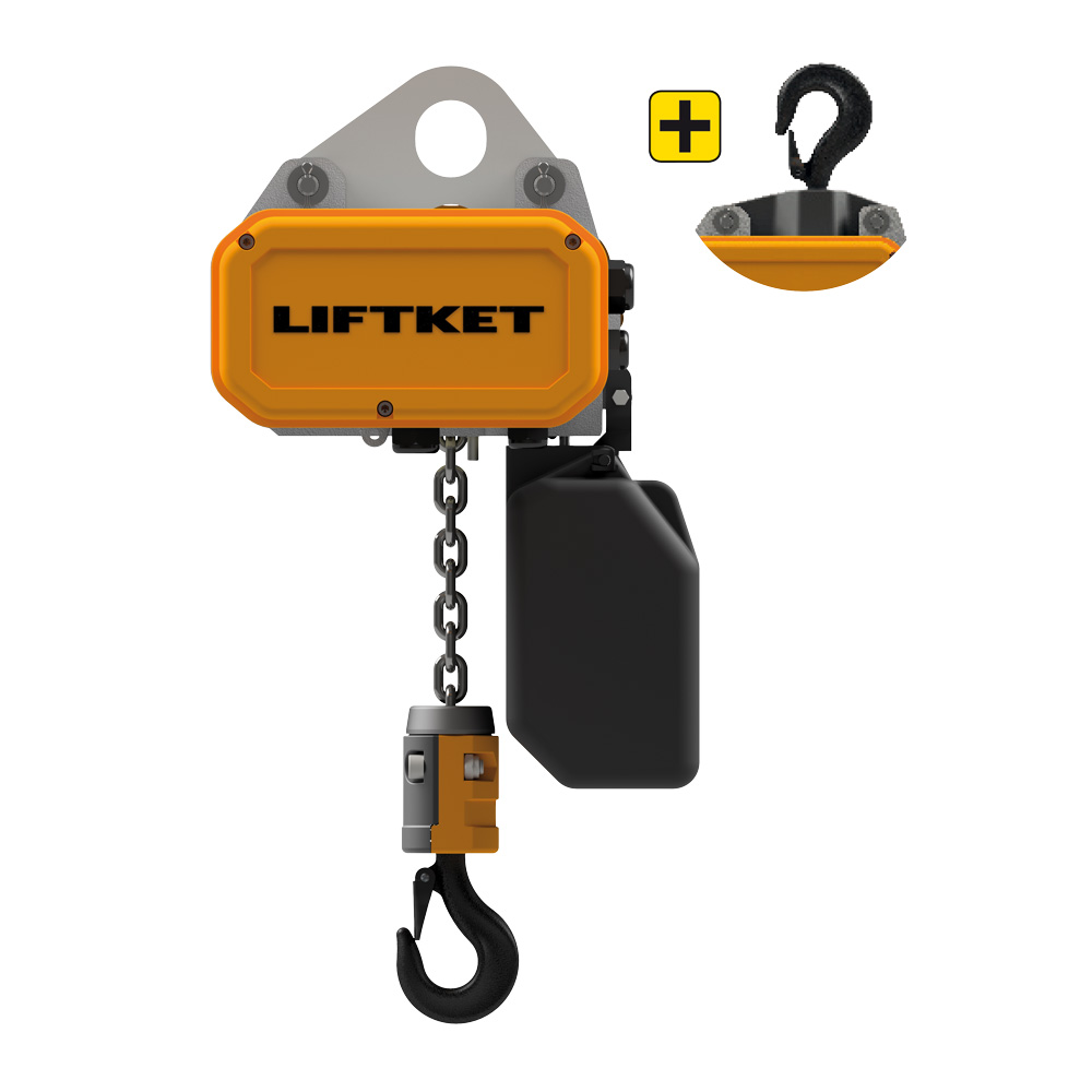 Elektrokettenzug 125kg,1-Strang,1-Gang 3m Hubhöhe,8+2 m/min,Kettenspeicher
