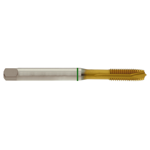 Maschinengewindebohrer HSS-Co5 TIN DIN371B für Durchgangsloch,Grünring