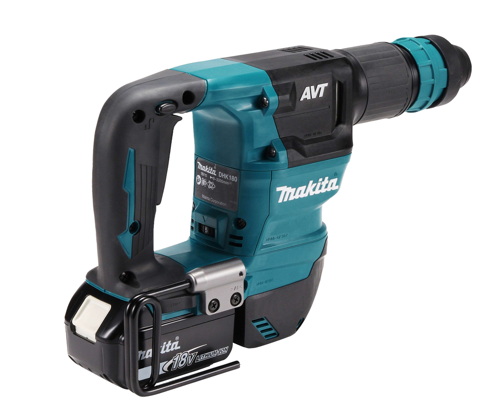 Akku-Meißelhammer MAKITA DHK180RTJ 18V 3,1J,2xAkku 5Ah,Ladegerät und Koffer