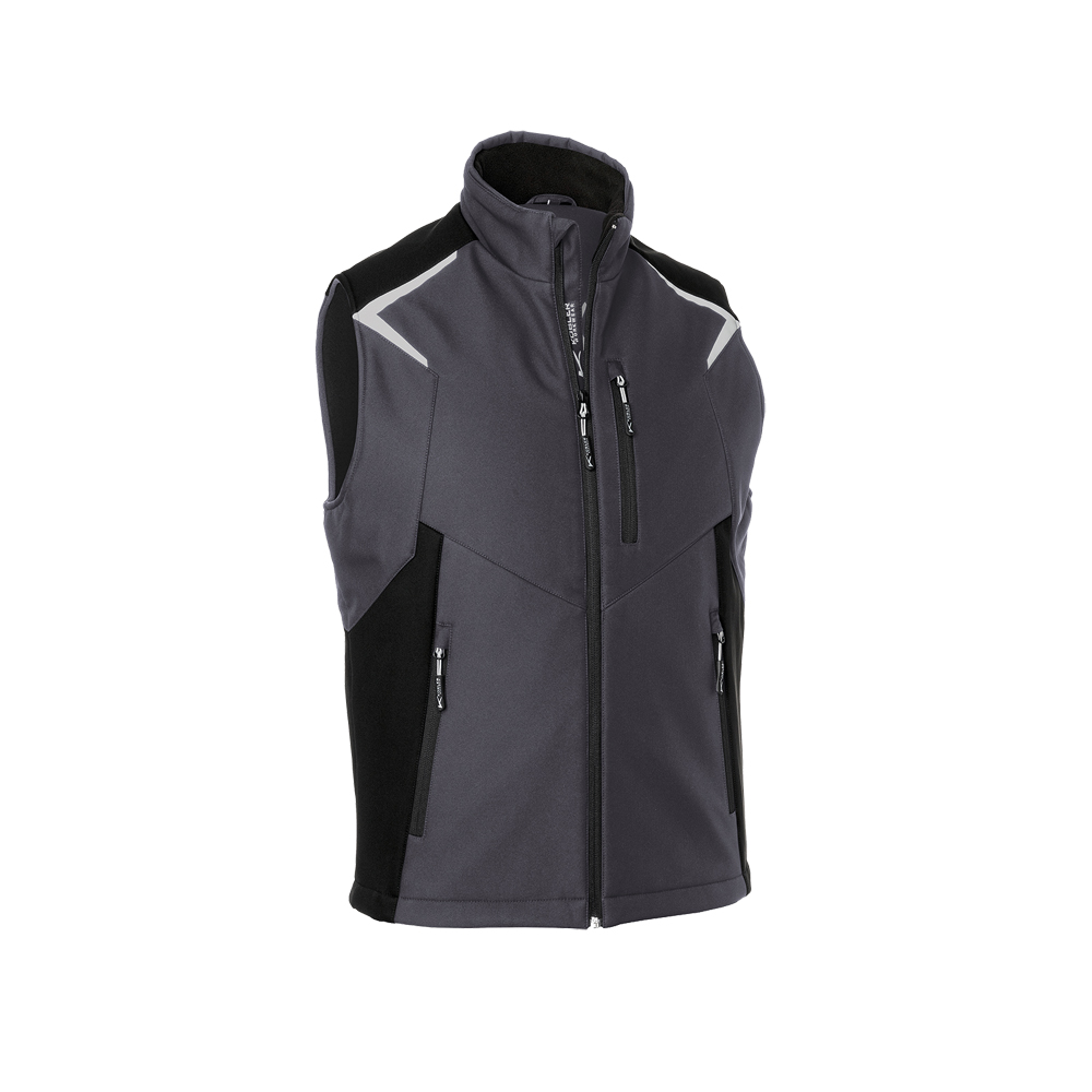 Softshell Weste,, Bodyforce 7125,100% PE,ca. 280g/m², Farbe: anthrazit/schwarz, Größe: M