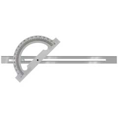 Winkelmesser mit Schiene 300mm,Gradbogen, 150mm,aus Spezial-Stahl, Schienenlänge: 300