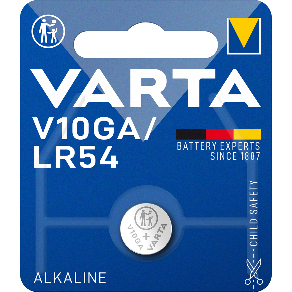 Knopfzelle Alkaline V10GA,1,5V Batterie,auf Blisterkarte
