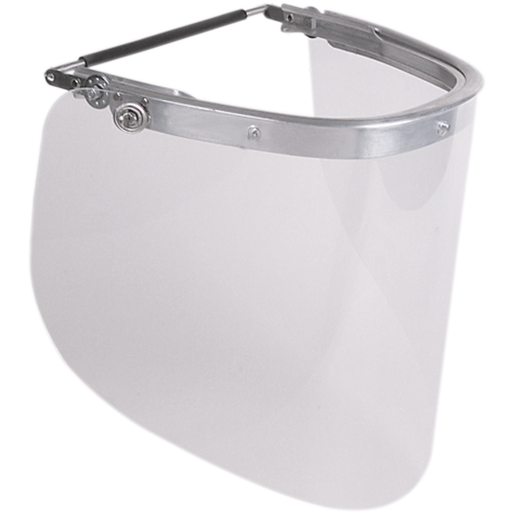 Helm-Sicherheits-Schutzvisier klar Polycarbonat, klappbar, 500x250mm