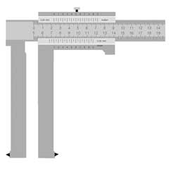 Bremstrommel-Messschieber 0-500mm Innenmessbereich 50-550; Nonius 0,05/0,1