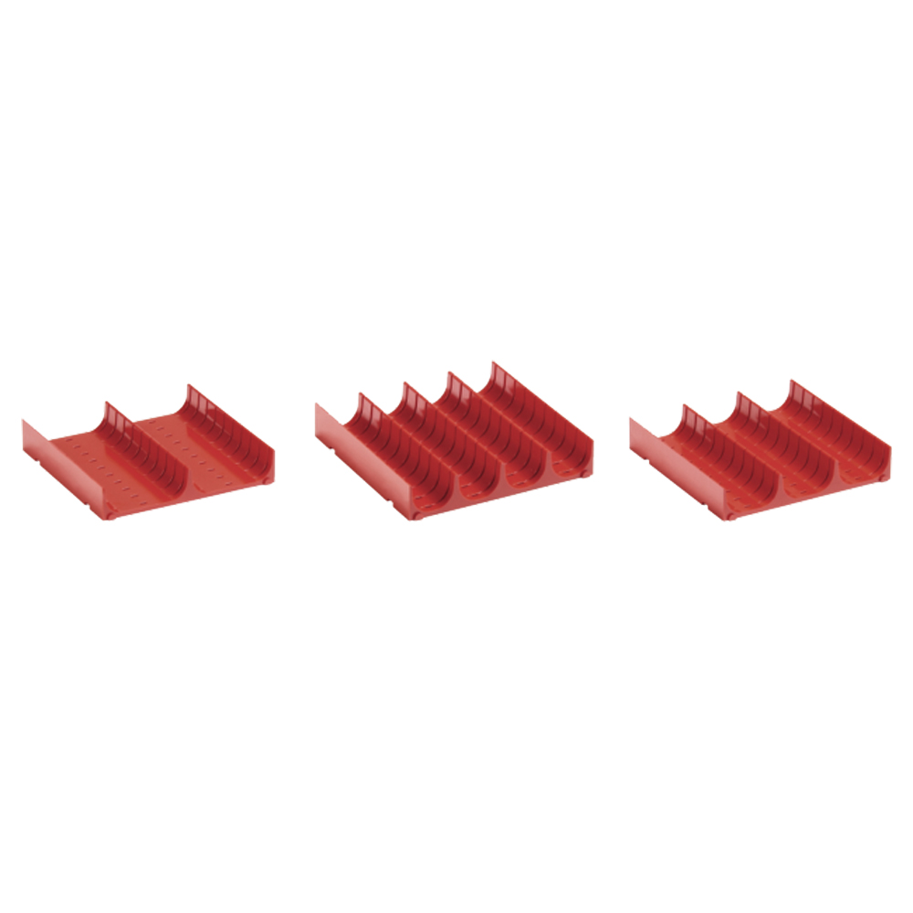 6 Stk.Muldenteil 2xd70 rot