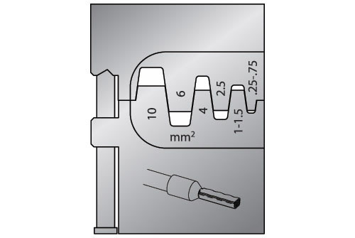 Modul-Einsatz für Aderendhülsen 0,25-10mm, 8140-06