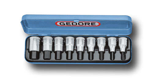 Schraubendreher-Satz 1/2" 9-tlg Innen-6-kt 5-17mm, IN 19 PM