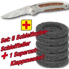 10 Stück SchleifnylonHartfaserteller, 125x22mm zum Entrosten und Reinigen, VPE: 5