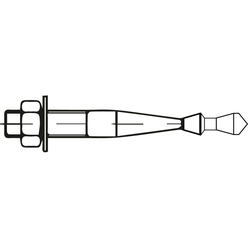 FI Highbond-Anker St. Zn FHB-A dyn, galvanisch verzinkt, Durchmesser: 12mm, Gesamtlänge/Klemmlänge: 100/25mm