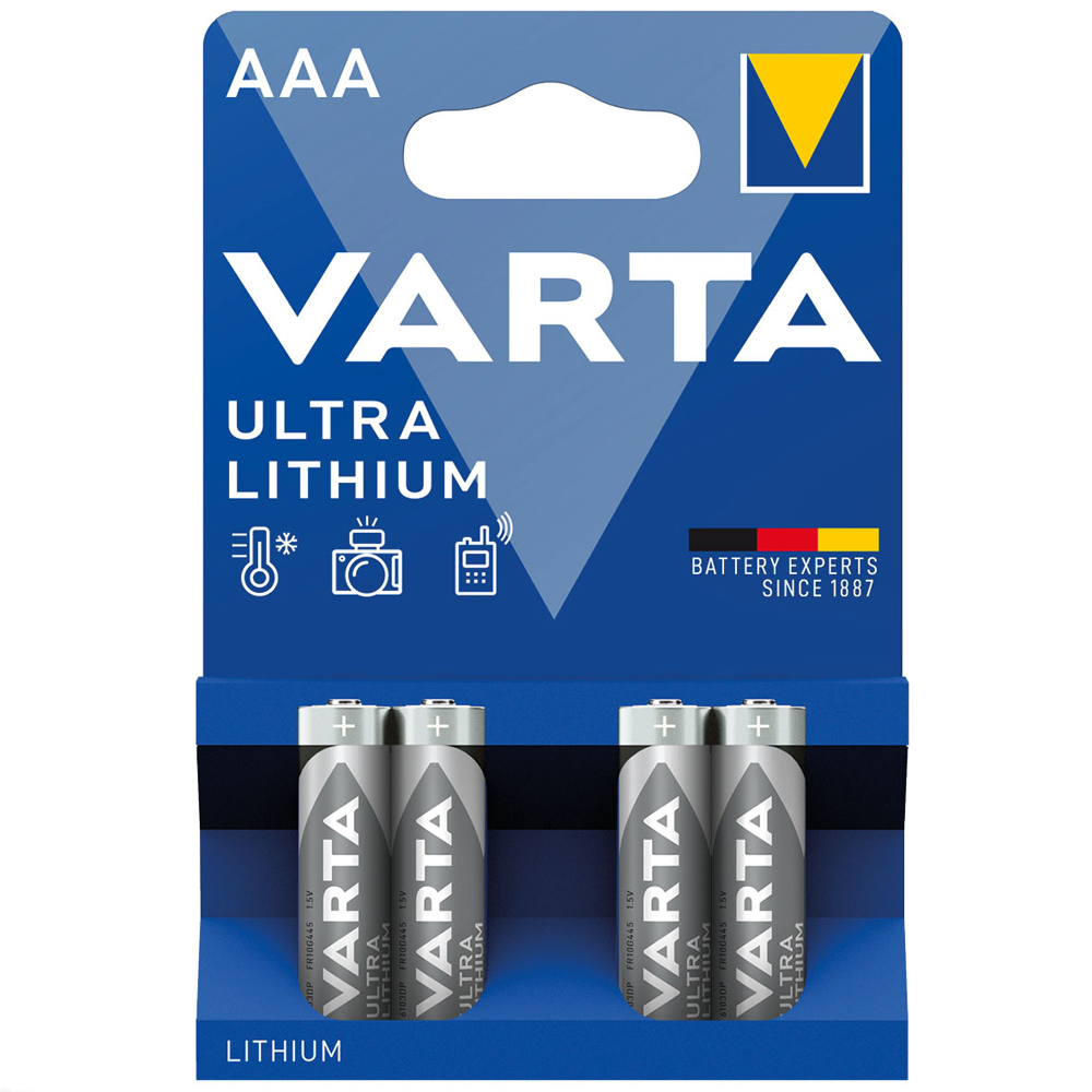 4 Stück Batterie Lithium Micro AAA,LR03 1.5V/1100mAh,Lebensdauer bis 15 Jahre