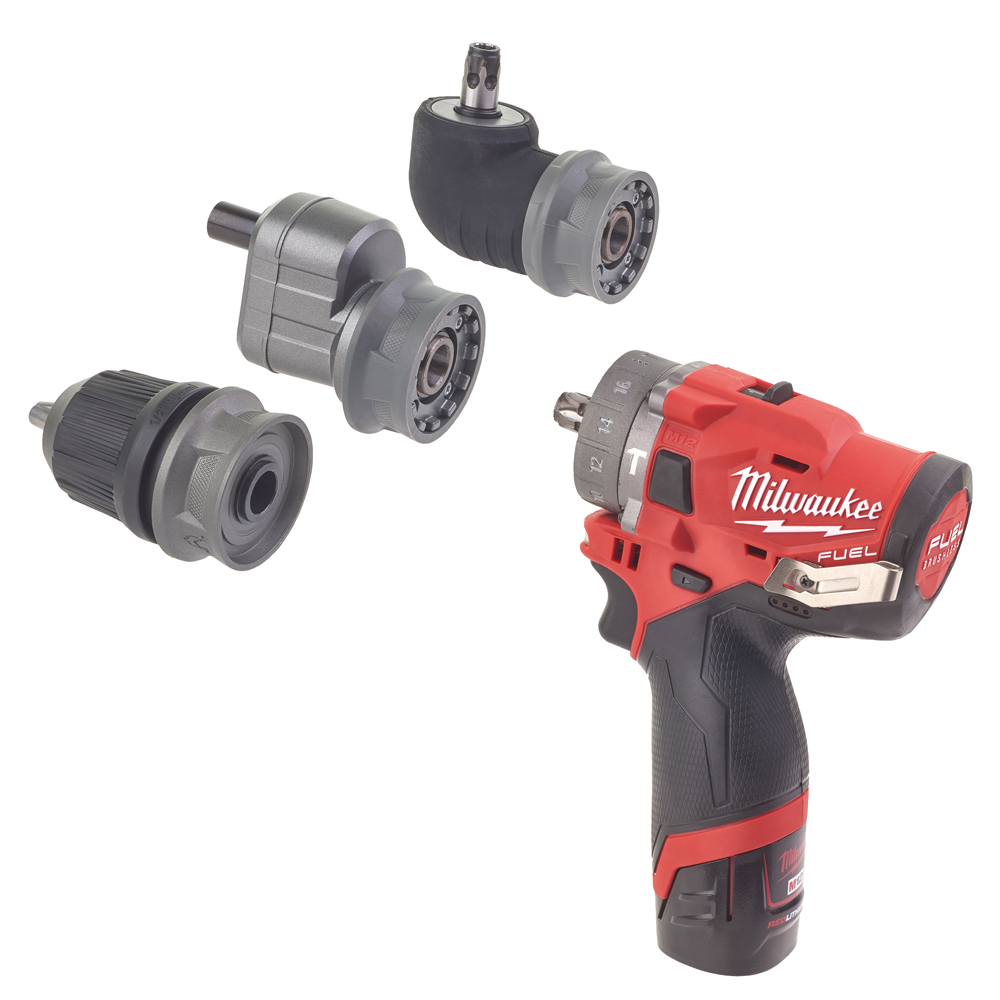 Akku-Schlagbohrschrauber MILWAUKEE 12V M12FPDXKIT-202X FUEL m.Schnellw.bohrf.