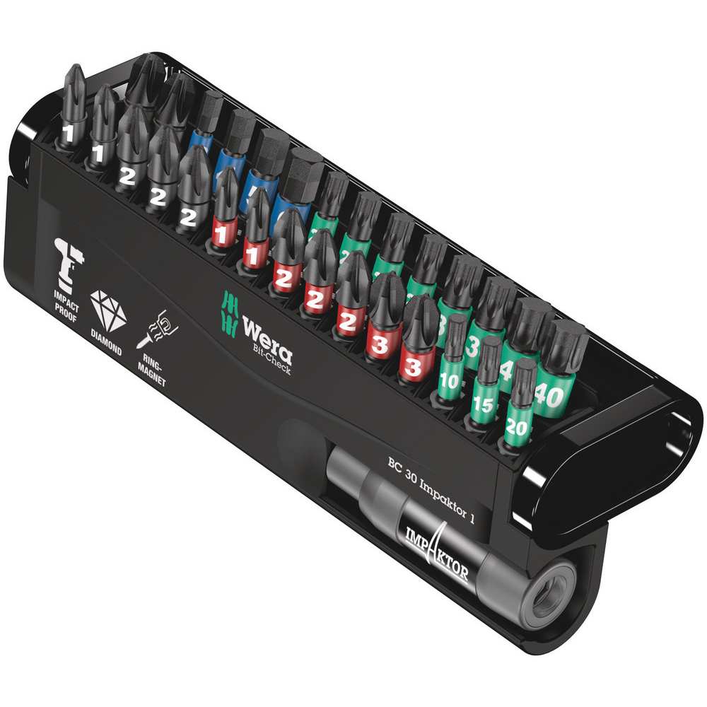 Bit-Box WERA Impaktor 30-teilig,Schlitz Kreuzschlitz,PZ,PH und Innen-TORX