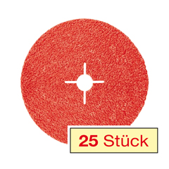 25 Stück Cubitron II 987C, keramische Fiberscheiben für Edelstahl, Außendurchmesser: 115mm, Körnung: 80