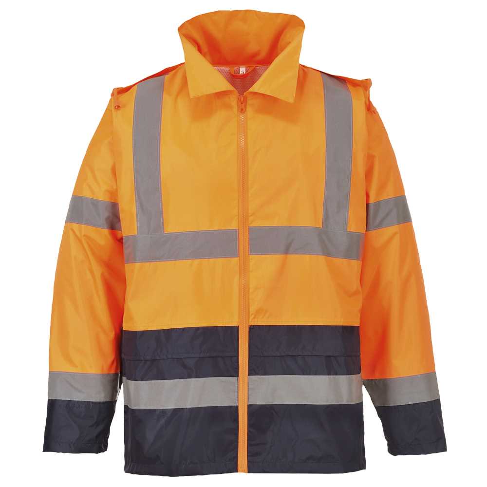 Regenjacke Warnschutz 2-färbig EN 20471Kl.3,EN 343 3.1