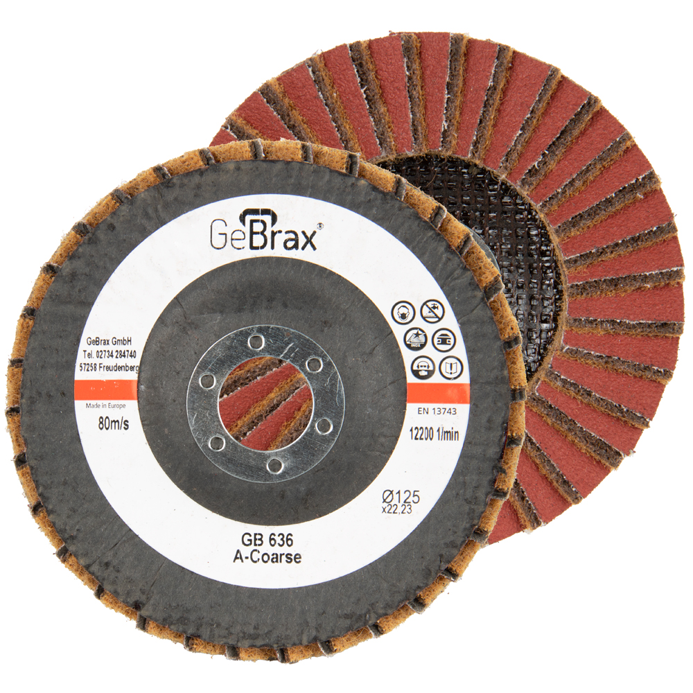 Hybrid-Fächerschleifscheibe Vlies/Zirkon, Außendurchmesser: 115mm, Körnung: coarse