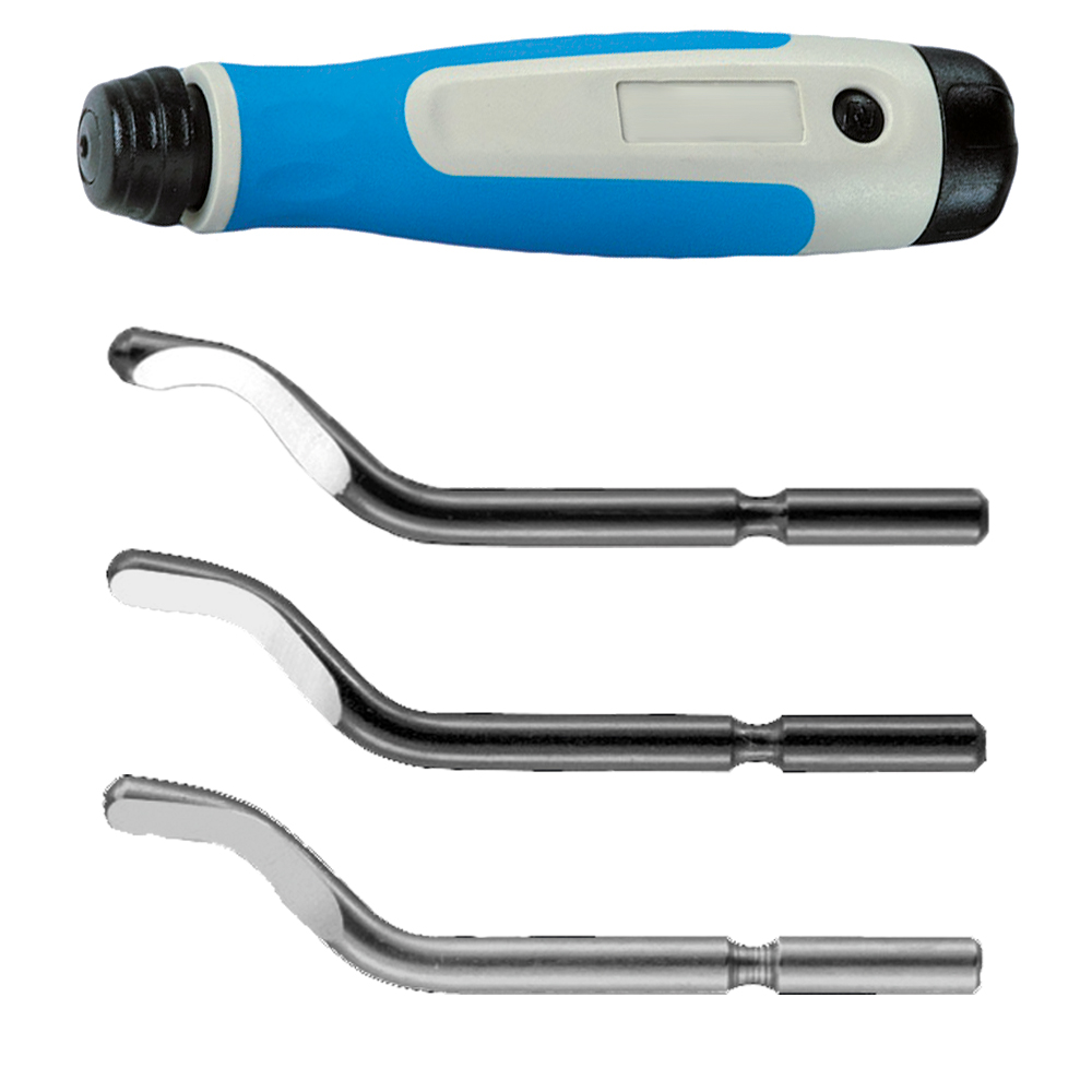 GRATNIX Standard-Entgrater-Satz 4-teilig mit 3 Klingen und Handgriff