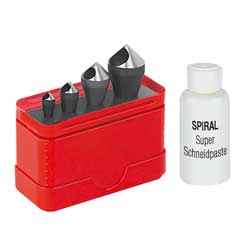 Querlochsenker-Satz,90° 5-teilig 10/14/21/28mm zylindrisch,HSS-E,u.Paste
