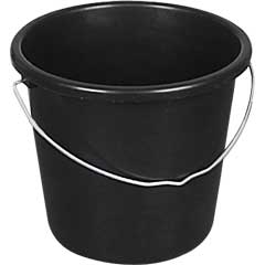 Haushaltseimer aus PE,schwarz mit Nasenbügel