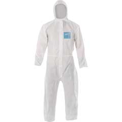 S-Overall 1500+ Typ 5+6, EN1149-5+EN1073-2,antistat,atmungsaktiv, Größe: L, Farbe: weiß