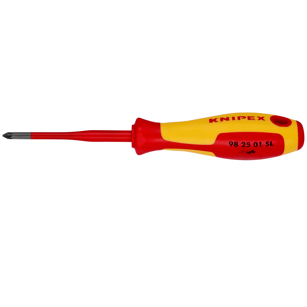 KNIPEX Kreuzschlitz-Schraubend.Pozi SLIM, Abtrieb: PZ1, Länge der Klinge: 80mm