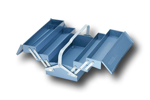 Werkzeugkasten, leer, 5 Fächer, 210x420x225 mm, 1265 L