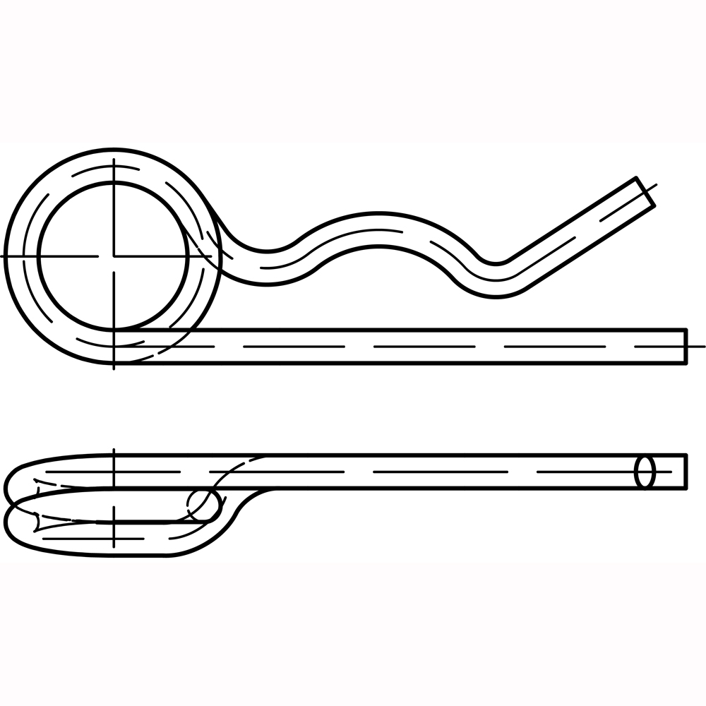 Federstecker DIN 11024 A2 EINFACH ROSTBESTÄNDIG
