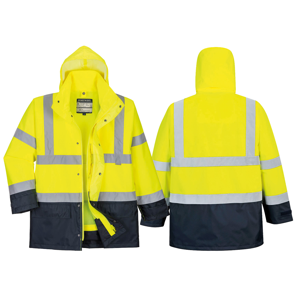 Warnschutzparka 5-in-1 herausnehmbare Weste,EN ISO 20471 Kl.3