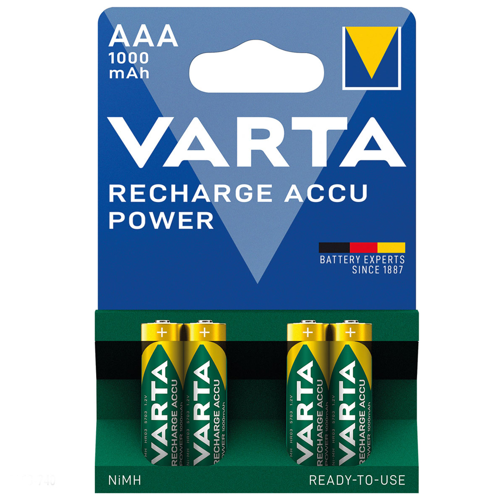 4 Stück Akku NiMh-Professional AAA,HR03 1.2V/1000mAh,wiederaufladbar