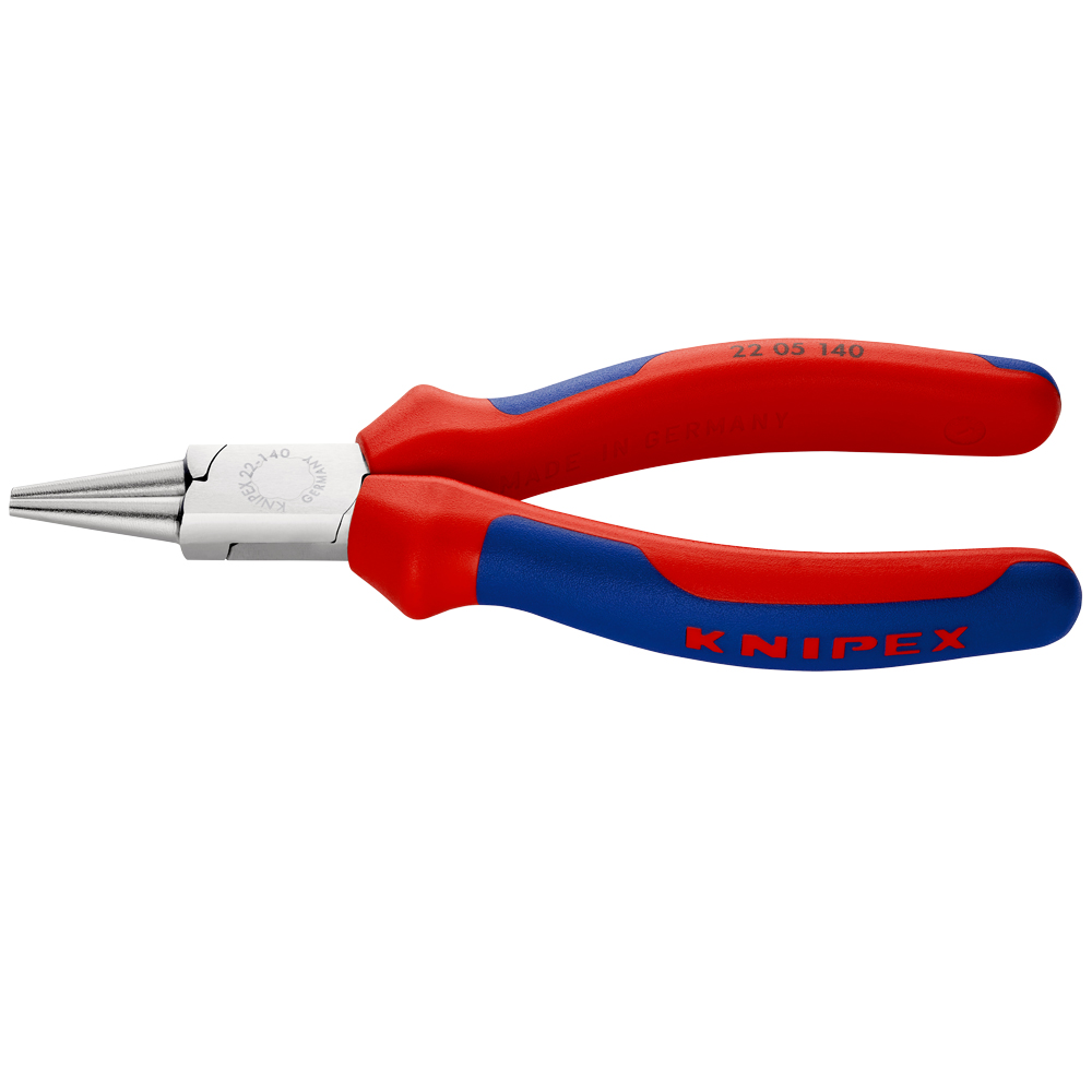 Rundzange, verchromt, mit Mehrkomponenten-Hüllen, KNIPEX