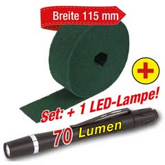 Vlies-Rolle 115mmx10m A,Medium + Pen rötlich-braun P220-P240