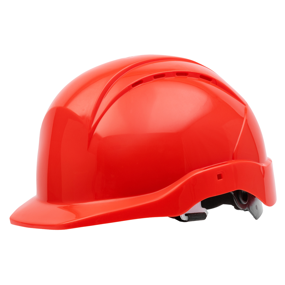 Schutzhelm 9500, EN 397, 6-Punkt-Innenausstattung, Drehradsystem, Farbe: rot
