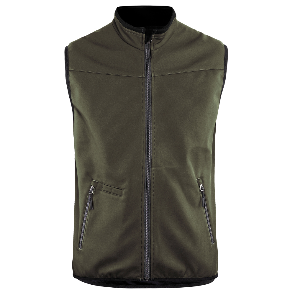 Softshell-Weste,, UNITE 3850,100% PE,2-Lagen,255 g/m², Farbe: oliv/schwarz, Größe: XS