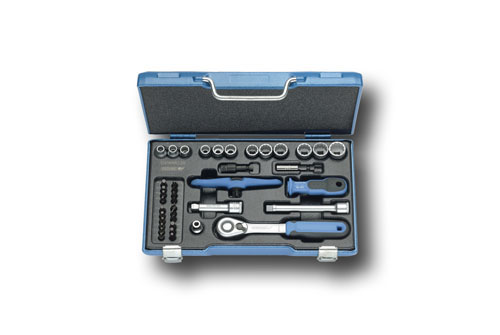 Steckschlüssel-Satz 3/8" 40-tlg IN-IS-PH-PZ-TX-XZN, D 30 KMU-20