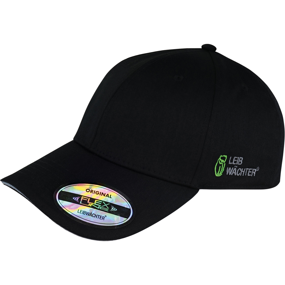 Basecap,Gr.,schwarz STRETCH-LINE, 62%PE/35%BW/3% Elasthan