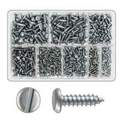 Selbstschneidschrauben-Satz 800-teilig Schlitz-Flachkopfschrauben 2,9-5,4mm
