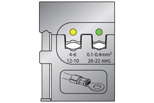 Modul-Einsatz für isolierte Kabelschuhe 0,1-0,4/4-6, 8140-01