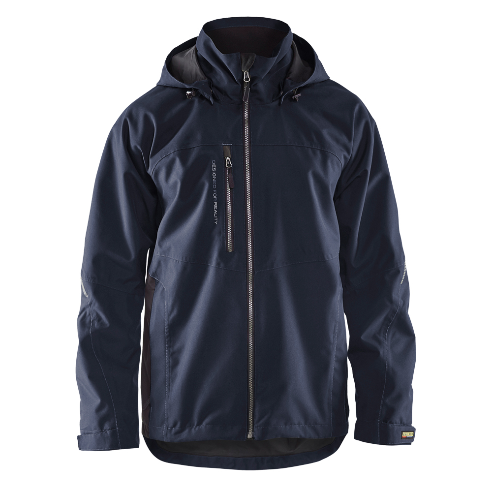 Shelljacke,, UNITE 4790,100% PE,laminiert,200 g/m², Farbe: dunkelblau/schwarz, Größe: XS